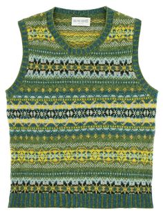 Sleeveless Knitted Vest, Blithe Spirit, Vintage Attire, Green With Blue, Style Vest, Shetland Wool, 1950s Style, Knitted Vest, Vest Outfits