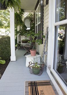 the front porch is clean and ready for us to use