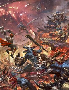 SERAPHONS VS BLOODBOUND #ageofsigmar #warhammer #art #fantasy #aos… Aos Seraphon, Age Of Sigmar Armies, Warhammer Age Of Sigmar, Warhammer Aos, Warhammer 40k Art, Fantasy Battle, Age Of Sigmar, Warhammer Art