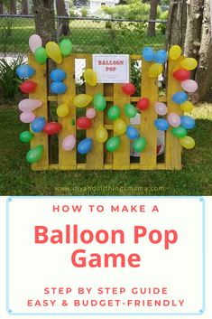 balloon pop game with the title how to make a balloon pop game