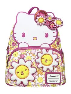 PRICES MAY VARY. Officially Licensed Sanrio, Retrofacts exclusive Faux leather with zipper closures, top handle, adjustable straps Womens Fashion Bag For Juniors and Women. Not intended for the use of children under 12 years Measures roughly 10" X 9" X 5" Brand new, officially licensed Sanrio design from Loungefly. Loungefly Hello Kitty, Charmmy Kitty, Hello Kitty Accessories, Floral Backpack, Loungefly Bag, Hello Kitty Collection, Women Bags Fashion, Disney Winnie The Pooh, Sanrio Characters