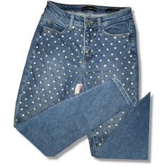 This Gorgeous Denim Is Never Worn, I Only Tried It On Once. Zero Missing Studs In Perfect Condition Mid-Rise Show-Stopper Absolutely Gorgeous And No Longer Avaliable Anywhere! Studded Jeans, Guess Jeans, Jeans Color, Colored Jeans, Mid Rise, Color Blue, Limited Edition, Women Jeans, Women Shopping