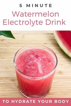 Enjoy this 4 ingredient watermelon electrolyte drink with coconut water, a dash of salt and magnesium capsule for a hydrating summer beverage. It only takes 5 minutes to make the homemade electrolyte drink made with fresh watermelon to hydrate you body. Drink With Coconut Water, Coconut Water Drinks, Coconut Water Recipes, Easy Juice Recipes, Juice Cleanse Recipes