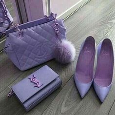 Pinterest: @kitty_slim☔ 00s Mode, Lv Bags, Purple Love, Luxury Purses, All Things Purple, Pink Shoes, Purple Aesthetic, Handbag Shoes, On The Floor