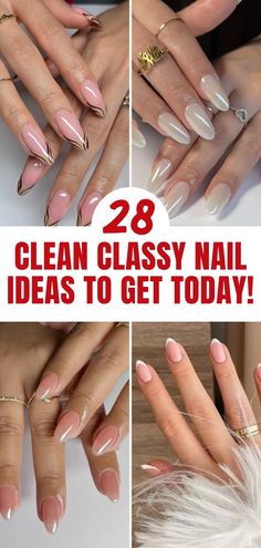 Save this pin for classy nail art inspiration that suits every nail shape, perfect for making a sophisticated statement. Elevate your nail game with these stunning ideas! #NailArt #FashionInspo #SophisticatedStyle Office Nail Art, Office Nails Classy, Office Nails, Spring Nail Designs