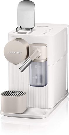 an automatic coffee maker is shown on a white background