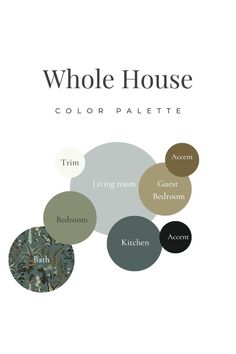 the whole house color palette is shown