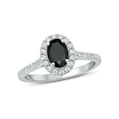 a black and white diamond ring