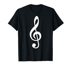 PRICES MAY VARY. Music note clef for all singer, band members and musicians playing instruments on stage. Lightweight, Classic fit, Double-needle sleeve and bottom hem Music Note, Band Members, Music Notes, On Stage, Branded T Shirts, Top Fashion Brands, Shop Top, Fashion Brands, Musician