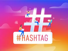 people are sitting on hashs with the word hashtag in front of their faces