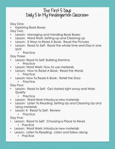 the first 5 days of reading and writing in third grade, with text overlay