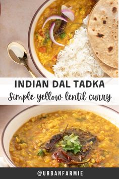 If you want restaurant style dal tadka, I've got good news for you. This easy, homemade recipe has instructions for Instant Pot and stove top (without pressure cooker). Dal tadka is a simple, Indian yellow lentil curry that packs a punch. Tadka, means "tempering" and is the act of infusing fat with spices and then slathering your dish in that goodness. Try it at home! Indian Green Lentil Recipes, Indian Rice And Lentils, Indian Lentil Curry Recipes, Daal Soup Recipe Indian, Indian Dal Recipe Lentil Curry, Dal Indian Recipes, Green Lentil Recipes Indian, Dal Lentil Recipe, Indian Dahl Recipe Lentil Curry