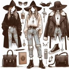 Boho Gothic Outfit, Indie Music Aesthetic Outfits, Urban Witch Aesthetic, Painting Cupcakes, Wiccan Outfits, Witchy Outfits Casual, Casual Witch Outfit, Witch Outfit Aesthetic