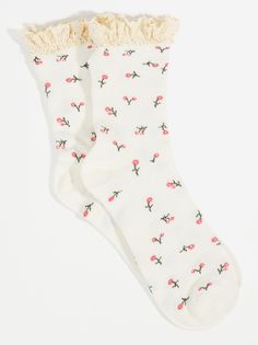 Get ready to step up your sock game where comfort meets style in the most delightful way. With its classic crew style length and elegant lace accent on top, these socks can pull together even the simplest of outfits. Cozy White Socks For Spring, Casual Indoor Socks, Comfortable White Socks For Loungewear, Cozy Soft Socks For Spring, Super Soft Socks For Stocking Stuffers, Soft White Spring Socks, Trendy Spring Socks, Cotton Socks For Spring Stocking Stuffers, Cool Socks Aesthetic