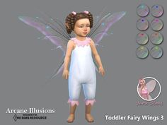 an image of a fairy with wings on it's chest and head, standing in front of a gray background