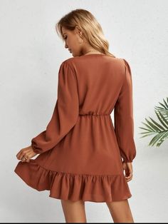 Lantern Sleeves, Hem Dress, Ruffle Hem, Dress P, Dress Collection, Dresses With Sleeves, Long Sleeve Dress, Long Sleeve