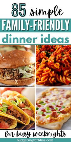 the best family - friendly dinner ideas for families to enjoy in their own kitchen or dining room