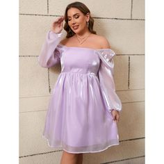 Women's Plus Size Tulle Dress Square Neck Long Puff Sleeve Puffy Babydoll Mesh Mini Dress Purple 5XL Plus Size Tulle Dress, Dress Square Neck, Puffy Dresses, Plus Size Mini Dresses, Mesh Mini Dress, Purple Mini Dresses, Bubble Dress, Mini Skater Dress, Maxi Slip Dress