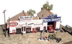 there is a model of a truck service station