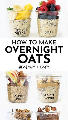 Healthy Overnight Oats, Overnight Oats Recipes, Overnight Oats Healthy, Overnight Oatmeal, Resep Diet, Busy Morning