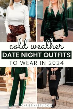 Date Night Cozy Outfit, Cozy Date Night Outfit Winter, Winter Chic Outfits Night, Dressy Winter Outfits Classy, Womens Date Night Outfits Winter, Dinner Outfits 2024, Dinner Night Outfit Classy Chic Winter, Winter Anniversary Outfit Dinner, Elegant Dinner Outfit Classy Night Chic