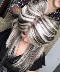 Rich Girl Hair, Truss Hair, Brown Hair With Blonde Highlights, Blending Gray Hair, Gray Hair Highlights, Long Gray Hair, Low Lights Hair, Blonde Hair With Highlights, Hair Color Highlights