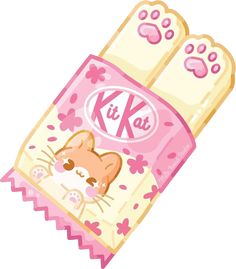 an image of a pink kitty candy wrapper