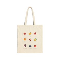 This 100% cotton bag comes in one size - 15" x 16"- perfect for everyday wear. While the canvas material will show off your designs in great colors, it's durable and will last for years. The bag features 20" handles (made from the same canvas), making it easy to carry even with a week's worth of shopping. -100% cotton canvas -Sewn-in label -Fruit of the Spirit listed with picture Love Joy Peace, Canvas Making, Fruit Of The Spirit, Cotton Bag, Sew-in Labels, Canvas Material, The Spirit, Cotton Canvas, Everyday Wear