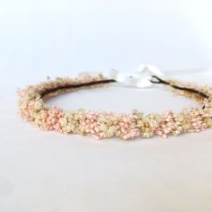 Baby's Breath dusty pink boho flower crown,Elegant flower crown, Buttercup headpiece,Pink flower bridal crown, Girl flower crown Flower girl Flower Crown Flower Girl, Baby Breath Flower Crown, Ribbon Crown, Garland Design, Orange Wedding Flowers, Boho Flower Crown, Wedding Hair Wreath, Hair Wreaths, Crown Flower