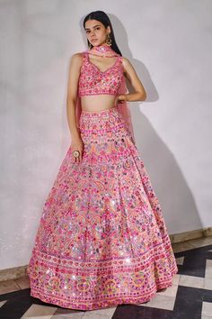 Aneesh Agarwaal, Mirror Lehenga, Indian Designs, Desi Outfits, Modern Saree, Bride Outfits, Embroidered Lehenga