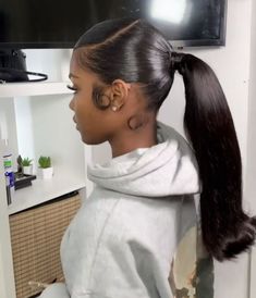 Doll Ponytail Hairstyle, Blowout Styles, Low Pony Hairstyles, Manifest Success, Black Hair Updo Hairstyles, Pony Hairstyles