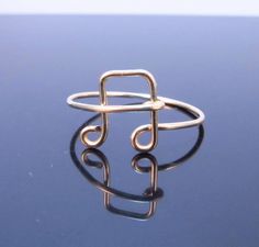 Handmade Rings Wire, Music Ring, Music Note Jewelry, Music Note Ring, Music Rings, Jewellery Maker, Catty Noir, Music Jewelry, Wire Wrapping Stones