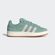 adidas Campus 00s Shoes - Green | Women's Lifestyle | adidas US Green Adidas Shoes, Olive Green Adidas, Green Campus, Campus 00s Shoes, 00s Shoes, Adidas Campus Shoes, Pretty Sneakers, Adidas Campus 00s, Green Adidas