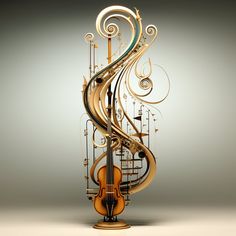 an artistic musical instrument is shown in this image