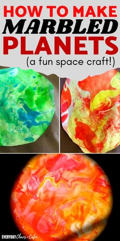 how to make marbled planets at fun space craft