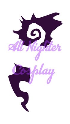 an all nighter play logo is shown in purple