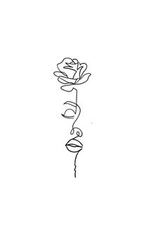 a line drawing of a single rose on a white background with the word love written below it