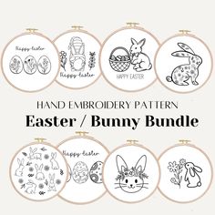 embroidery patterns for easter and bunny bunnies