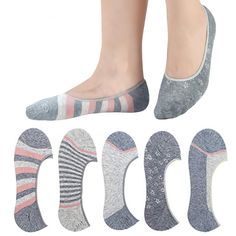 PRICES MAY VARY. Great-value Package: You will get a package that includes 5 packs of no-slip footies socks for women in different patterns, which allows you to transition well from days to days. Neither too thick nor too thin, this 5-pack now show socks women for flats are designed for indoor and outdoor activities. They are stretchable to fit your feet between the size of US 5 – 9, great for teen girls and women. Soft & Breathable Material: These no show socks women for flats are made from 73% Vans Slip On Shoes, Socks For Flats, Take Off Your Shoes, Invisible Socks, Socks For Women, Vans Slip On, Liner Socks, Athletic Socks, No Show Socks