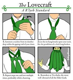 instructions for how to tie a necktie