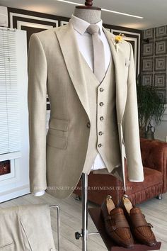 Best Champagne, Men's Business Suits, Lapel Jacket, Slim Fit Blazers, Fashion Suits For Men