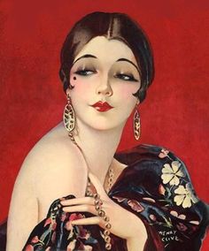 HENRY CLIVE Cabaret Makeup, 30s Makeup, Art Deco Makeup, 1930s Makeup, Henry Clive, Vintage Makeup Looks