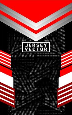 a red and black abstract background with the words jersey victory