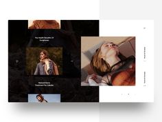 the website is designed to look like it has multiple images and text, including one woman's face