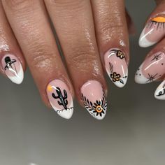 Cowboy killer🗡️ #gelx #planails #cowboynails #cowboykiller #frenchtips #westernnails #nailart #naildesigns #nailaddict #nailsnailsnails #nailsofinstagram #gelnails #nailinspiration Inspo @bees.knees.nails Spooky Cowboy Nails, Texas Nails Designs Ideas, Western Nail Art Designs, Western Theme Nails Simple, Aztec Nails Design, Zach Bryan Concert Nails, Cowboy Nail Art, Cowboy Christmas Nails