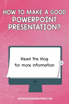 a computer screen with the words how to make a good powerpoint presentation? on it