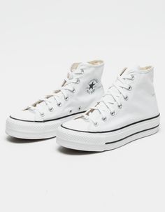 CONVERSE Chuck Taylor All Star Lift Platform Womens High Top Shoes - WHITE | Tillys Jason Dilaurentis, Cute Converse Shoes, Womens High Top Shoes, Cute Converse, Shoes For School, Chuck Taylor All Star Lift, Back To School Shoes, Fest Outfits, Dr Shoes