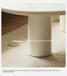 an image of a table that has measurements for the top and bottom section on it