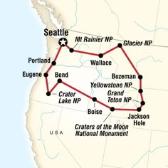 the route map for seattle to portland