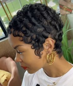 Short Hair Styles African American, Curly Pixie Hairstyles, Short Curly Pixie, Short Black Hair, Curly Pixie Cuts, Corte Bob